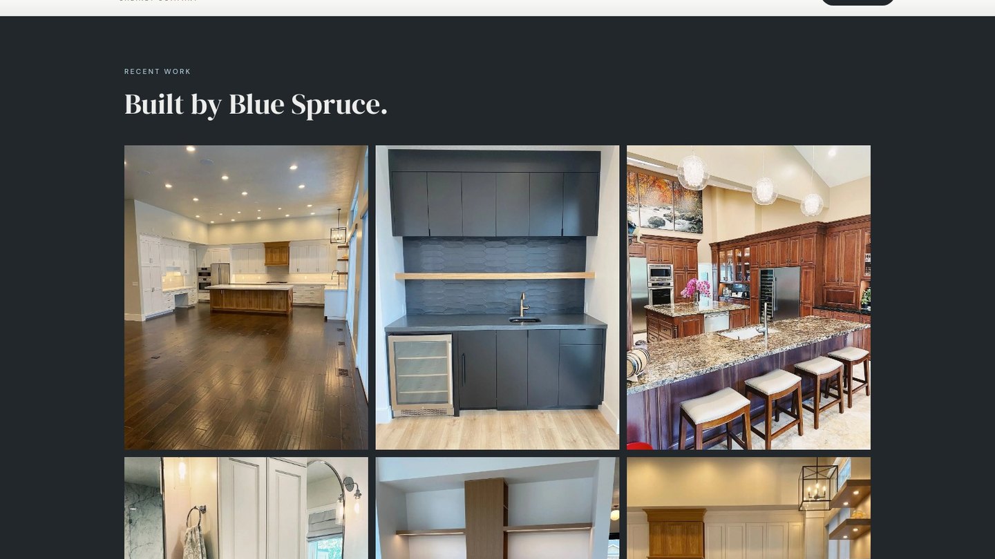 The recent work gallery of the new homepage